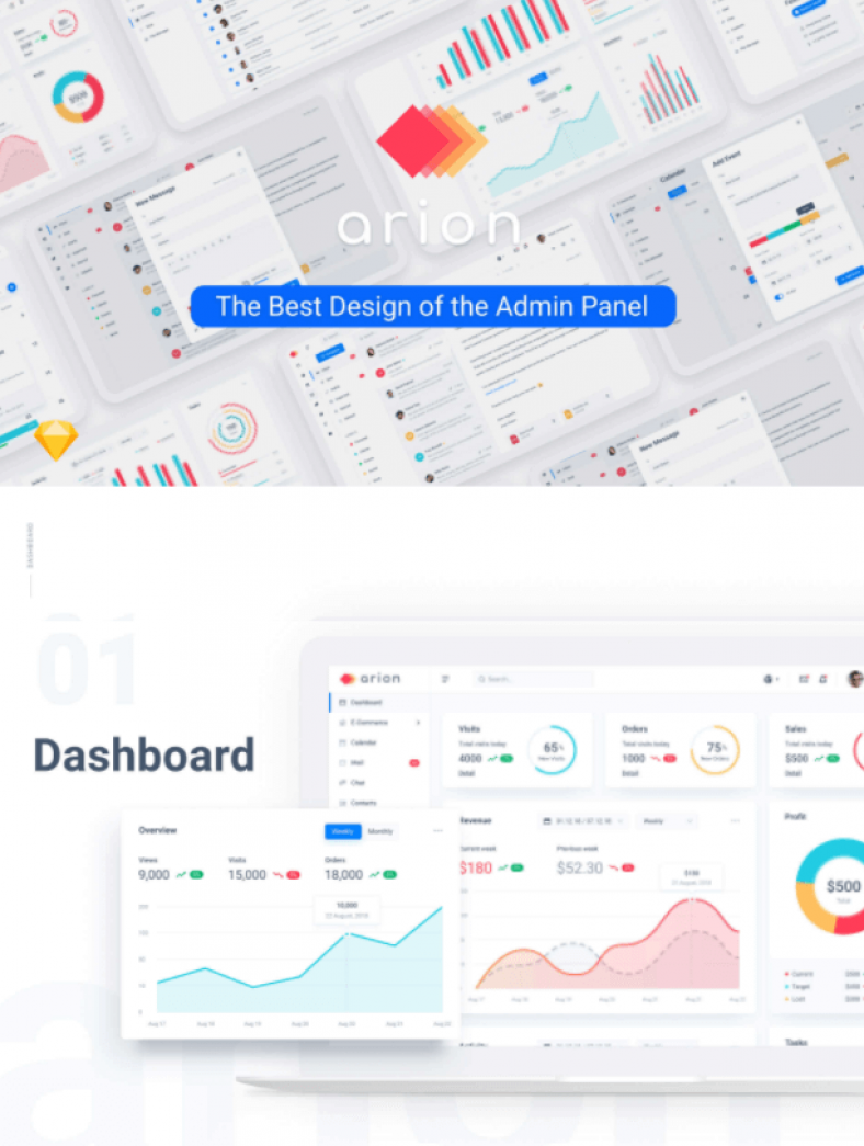 Arion – Admin Dashboard & UI Kit HTML5 Template - Elitedigipro.com