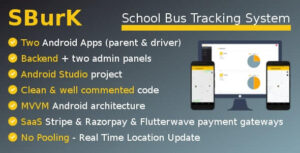 SBurK – School Bus Tracker – Two Android Apps + Backend + Admin panels – SaaS