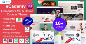 eCademy – Elementor LMS & Online Courses Education Theme