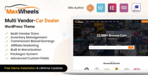 Maxwheels - Car Dealer Automotive & Classified Multivendor WordPress Theme