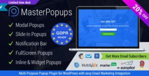 Popup Plugin for WordPress & Popup Editor - Master Popups for Email Subscription
