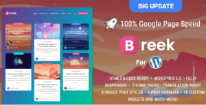 Breek - Minimal Lightweight Masonry Theme for WordPress