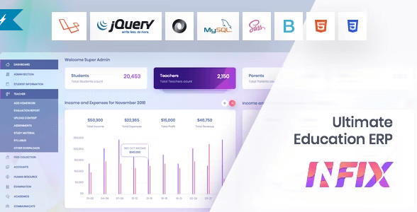 InfixEdu School – School Management System Software – Elitedigipro.com