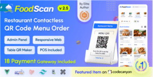 FoodScan Qr Code Restaurant Menu Maker and Contactless Table Ordering System with Restaurant POS